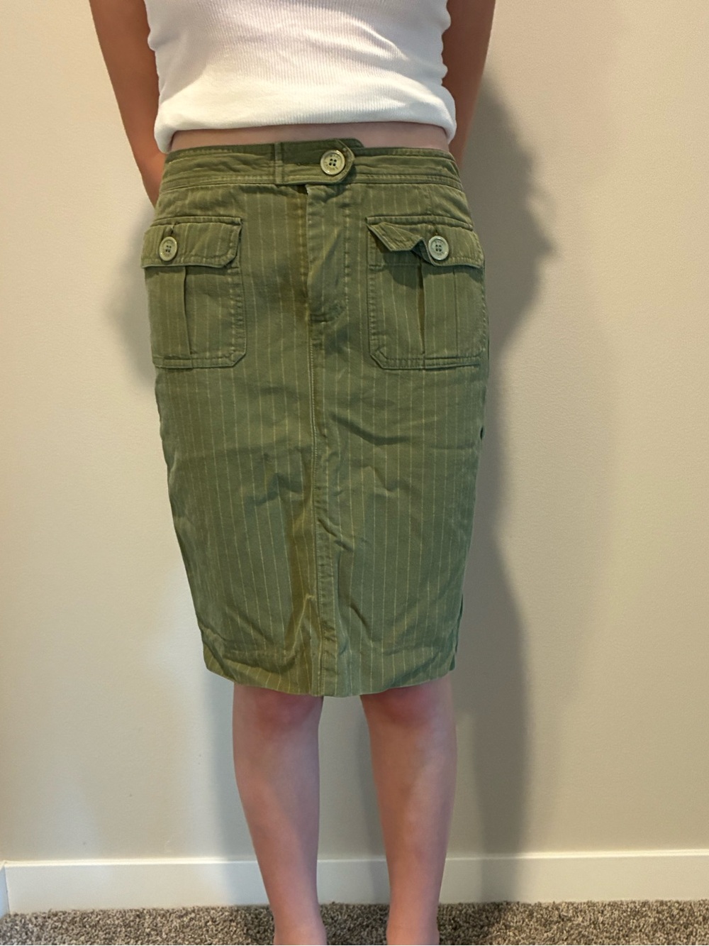 Vintage Marc by Marc Jacobs pin striped military skirt